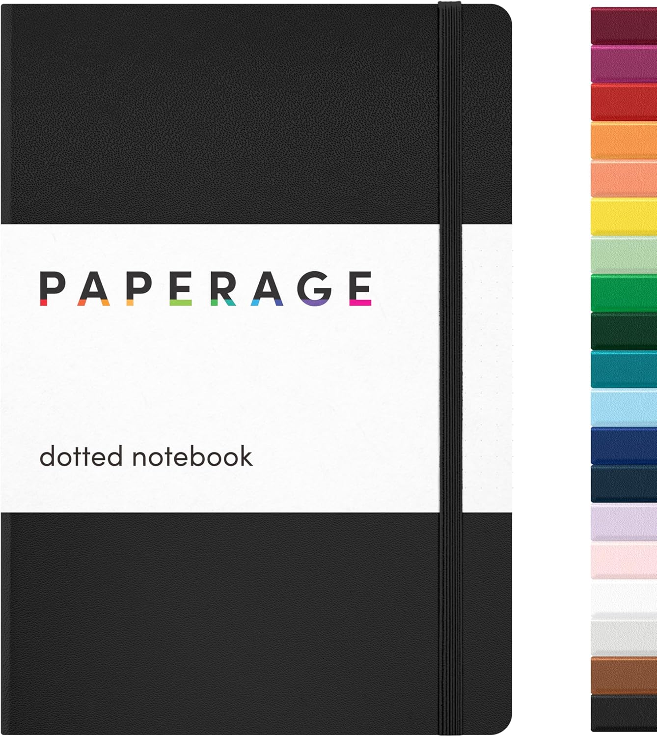 PAPERAGE Dotted Journal Notebook, Black